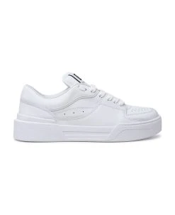 Dolce & Gabbana White Leather New Roma Sneakers