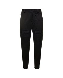 Dolce & Gabbana Black Cargo Pants With Multi-pockets In Cotton Man