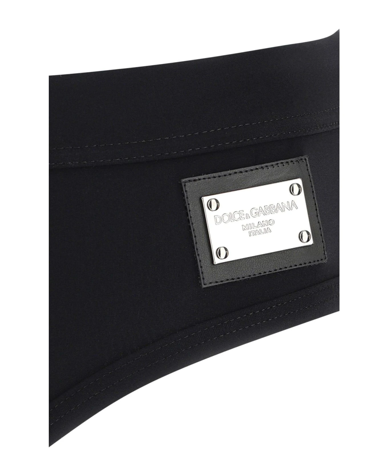 Dolce & Gabbana Black Stretch Nylon Swimming Brief 3 Dolce & Gabbana Black Stretch Nylon Swimming Brief - Image 3