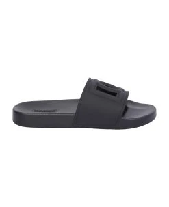 Dolce & Gabbana Embossed Logo Rubber Sandals