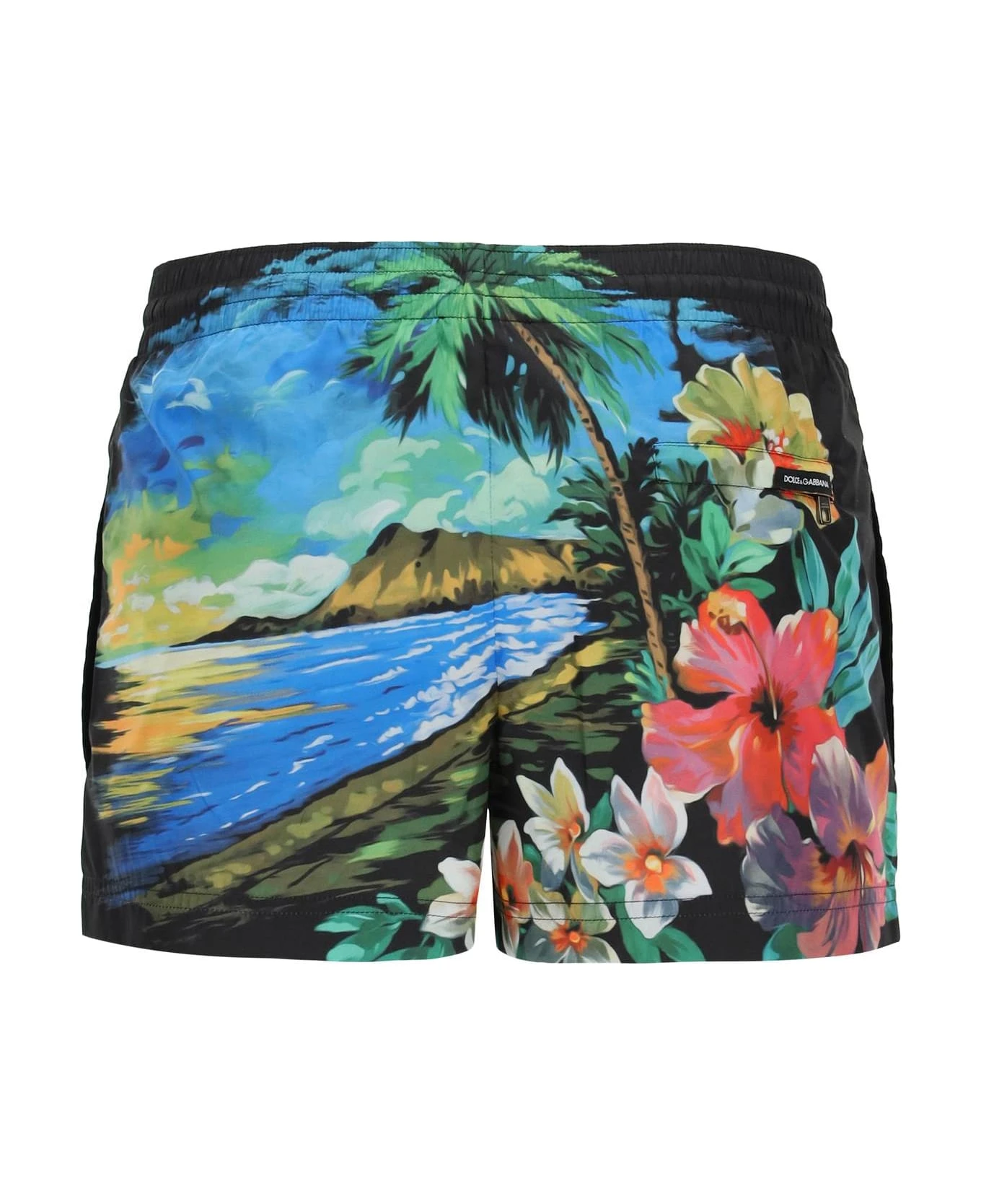 Dolce & Gabbana Hawaii Print Swim Trunks 2 Dolce & Gabbana Hawaii Print Swim Trunks - Image 2