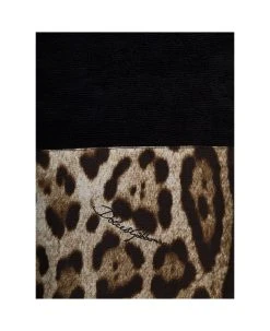 Black Kimono Bathrobe With Leopard Trim In Cotton Dolce & Gabbana -Stylish Men-Dolce & Gabbana 0c2f7b28562cba410f008bd54e6a647b