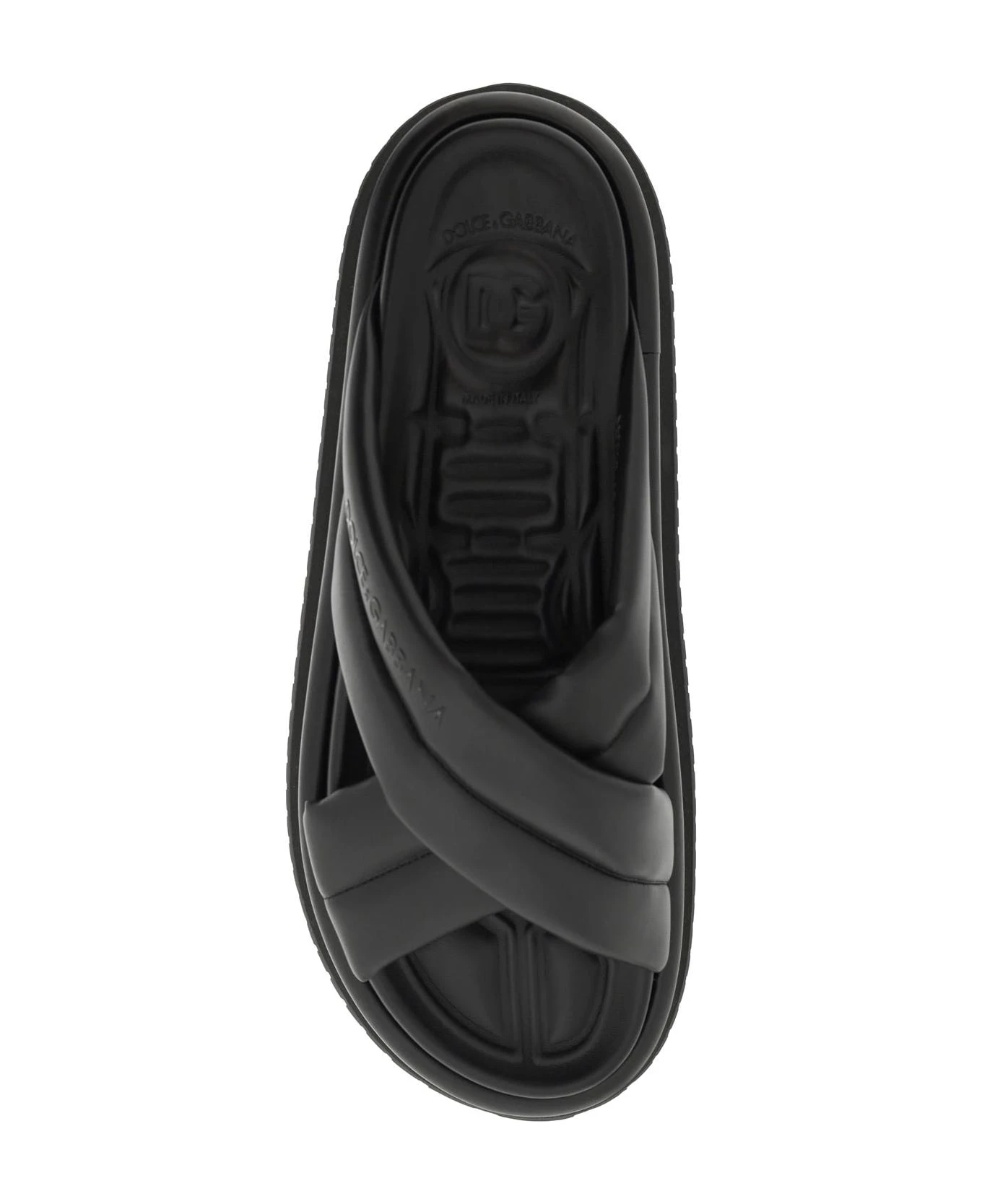 Dolce & Gabbana Faux Leather Slides 2 Dolce & Gabbana Faux Leather Slides - Image 2