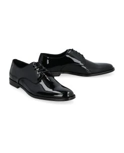 Dolce & Gabbana Patent Leather Lace-up Derby Shoes -Stylish Men-Dolce & Gabbana 1448fe094df5f51d54cbc64d65feb302