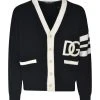 Dolce & Gabbana Logo Intarsia V-neck Cardigan
