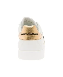 Dolce & Gabbana Man's Portofino White Leather Sneaker With Logo Detail -Stylish Men-Dolce & Gabbana 16ba4b8ab7725d228de4034aecbc8611