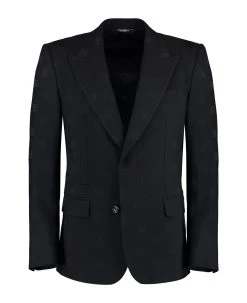 Dolce & Gabbana Virgin Wool Blend Single-breast Jacket