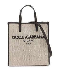 Dolce & Gabbana Textured Canvas Tote Bag