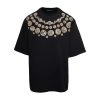 Dolce & Gabbana Black Oversized T-shirt With 'monete' Print Detail In Cotton Man