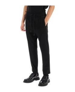 Dolce & Gabbana Joggers In Herringbone Jersey -Stylish Men-Dolce & Gabbana 1ba6a7ae272e8676d090a04d202fce90
