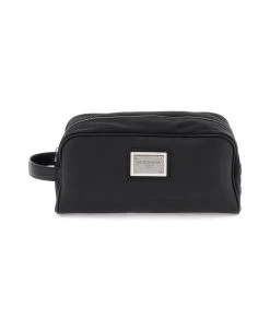 Dolce & Gabbana Leather And Nylon Vanity Case