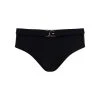 Dolce & Gabbana Black Swim Brief With Metallic Dg Logo In Stretch Polyamide Man