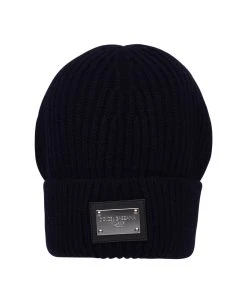 Dolce & Gabbana Blue Virgin Wool Blend Beanie