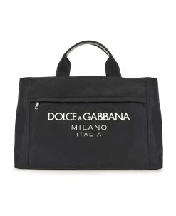 Dolce & Gabbana Nylon Duffle Bag With Logo