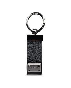 Dolce & Gabbana Black Leather Dauphine Keyring