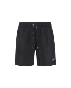 Dolce & Gabbana Mid-length Swim Trunks With Logo Tag