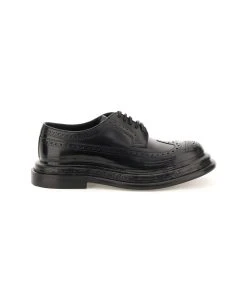 Dolce & Gabbana Brushed Leather Derby Shoes