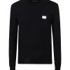 Dolce & Gabbana Logo Plaque Rib Knit Pullover