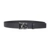 Dolce & Gabbana Calfskin Belt With Metal Dg Logo