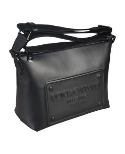 Dolce & Gabbana Logo Embossed Top Zip Crossbody Bag -Stylish Men-Dolce & Gabbana 2abe08a47bbfaa3f7570df3524538bfd