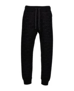 Dolce & Gabbana Flocked Logo Joggers