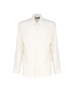 Dolce & Gabbana Oversized Shirt In Stretch Silk Charmeuse