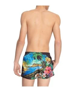 Dolce & Gabbana Hawaiian Print Swim Trunks -Stylish Men-Dolce & Gabbana 384c2a948ef25e97a820164cef3270e2