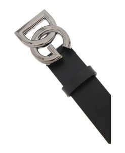 Dolce & Gabbana Lux Leather Belt With Crossed Dg Logo -Stylish Men-Dolce & Gabbana 3ae03a0005baf4e937fa0b89f84ad505