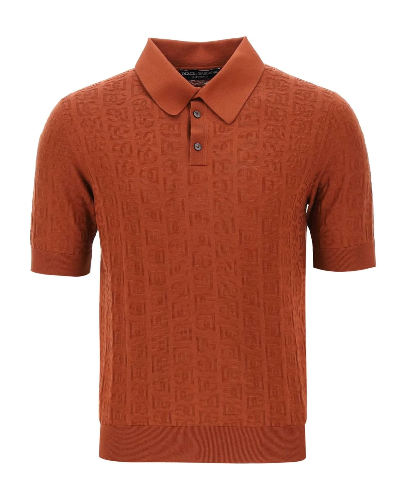 Dolce & Gabbana Polo Shirt In Monogram Jacquard Knit 1 Dolce & Gabbana Polo Shirt In Monogram Jacquard Knit