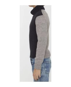 Dolce & Gabbana Bicolor Wool Jumper -Stylish Men-Dolce & Gabbana 3ea3970efbb132bd295f1e08bd24663d