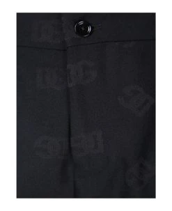 Dolce & Gabbana All-over Jacquard Dg Logo Black Trousers -Stylish Men-Dolce & Gabbana 3f76db1506088d9b424864814ba7b014
