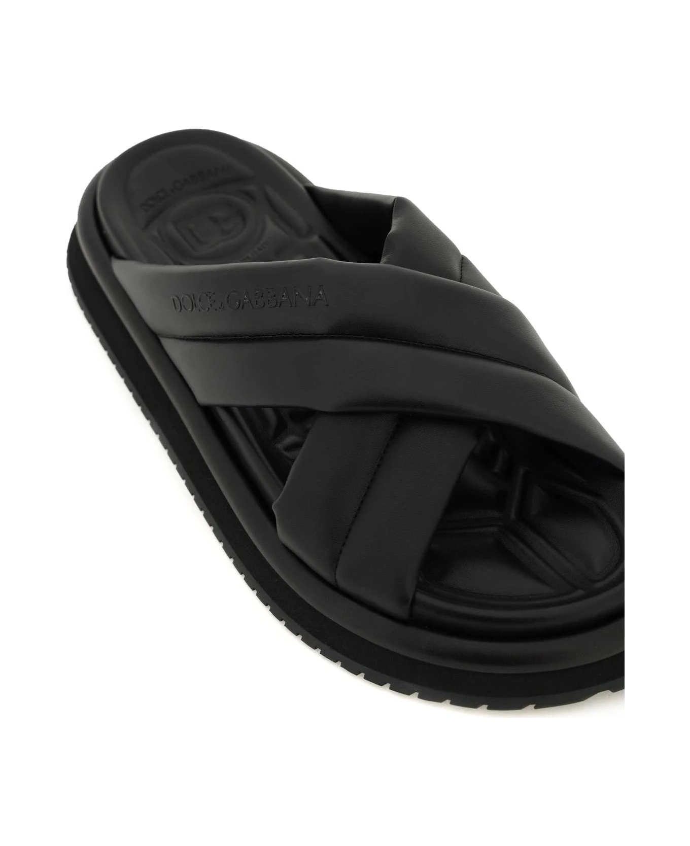 Dolce & Gabbana Faux Leather Slides 4 Dolce & Gabbana Faux Leather Slides - Image 4
