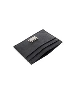Dolce & Gabbana Black Card-holder With Logo Plaque In Dauphine Leather Man -Stylish Men-Dolce & Gabbana 403cb3c63ab5e1d311382055620331c4