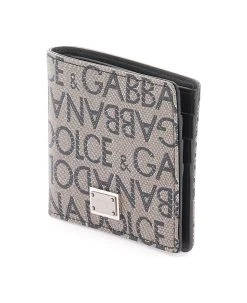 Dolce & Gabbana Jacquard Logo Bi-fold Wallet -Stylish Men-Dolce & Gabbana 41a8e961393ea7a7b0cb5fcaf5f7f896