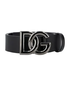 Dolce & Gabbana Crossover Dg Logo Buckle Belt