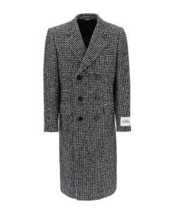 Dolce & Gabbana Re-edition Coat In Houndstooth Wool