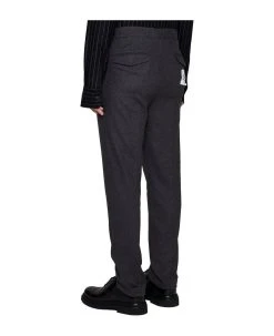 Dolce & Gabbana Logo Patch Tailored Stretch Pants -Stylish Men-Dolce & Gabbana 46ae5ea03c02b615b2e02896050d4072