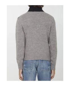 Dolce & Gabbana Bicolor Wool Jumper -Stylish Men-Dolce & Gabbana 4a6e78ea650b2d08c1cce16b2c0dac7b