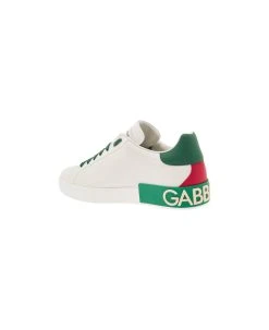 Dolce & Gabbana 'portofino' White Low Top Sneakers With Dg Logo And Contrasting Details In Leather Man -Stylish Men-Dolce & Gabbana 4c916cc8a362034ece05f68c0d68d3fb