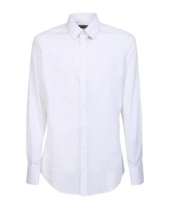 Dolce & Gabbana Dg-plaque Tailored Shirt