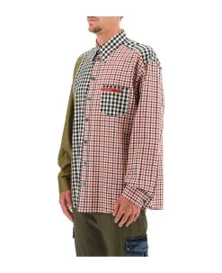 Dolce & Gabbana Oversized Gingham Patchwork Shirt -Stylish Men-Dolce & Gabbana 51c8389ebaef90ac7e0644911994b361