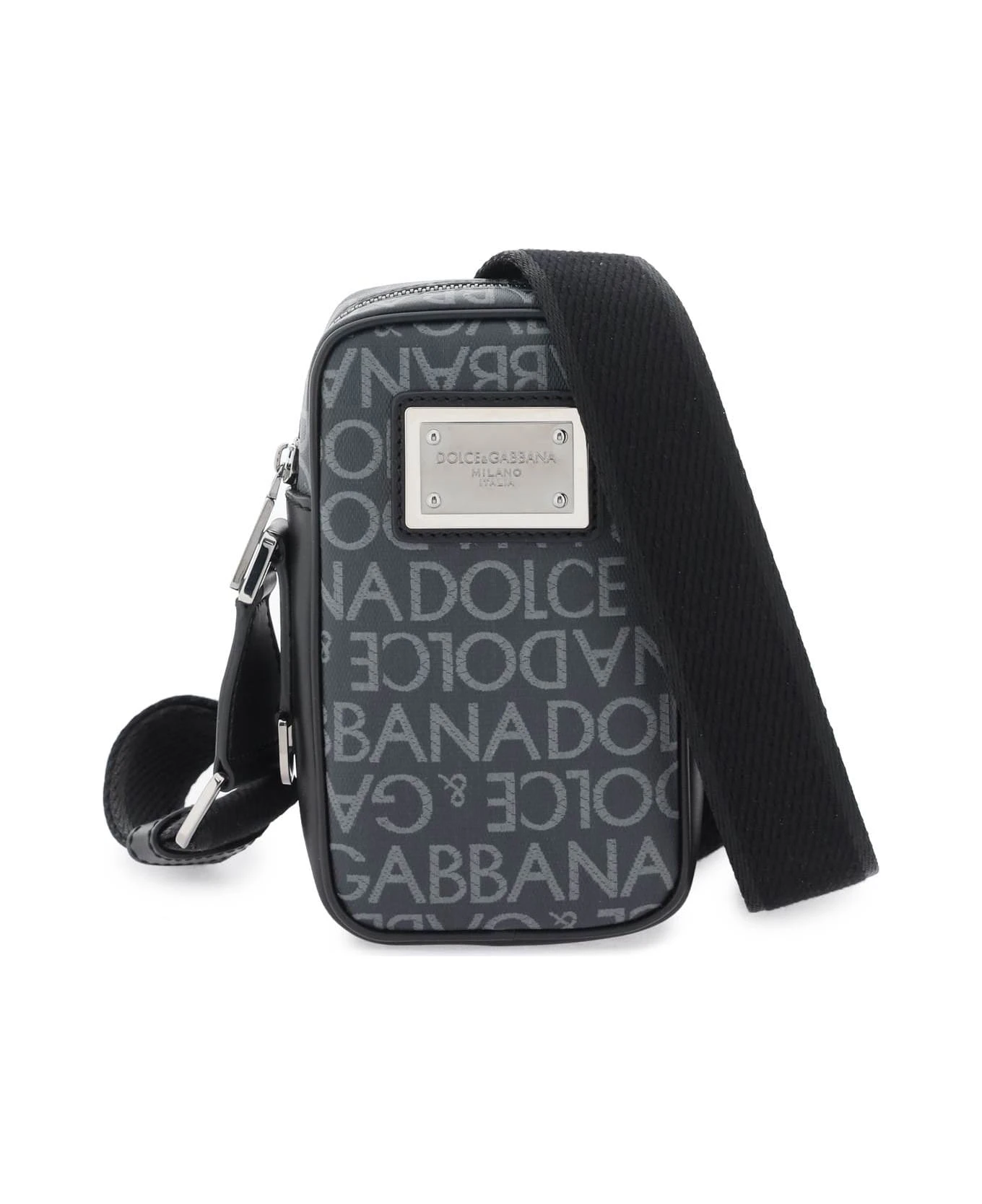 Dolce & Gabbana Small Crossbody In Coated Jacquard 1 Dolce & Gabbana Small Crossbody In Coated Jacquard