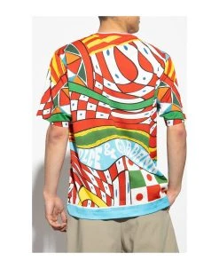 Dolce & Gabbana Carretto-print Crewneck T-shirt -Stylish Men-Dolce & Gabbana 5293f6aa0faf10af0a636448396b9efc