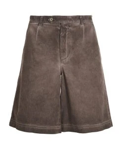 Dolce & Gabbana Logo Plaque Denim Bermuda Shorts