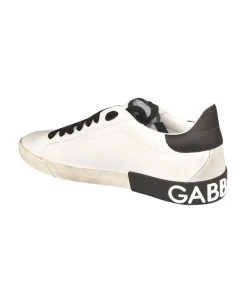 Dolce & Gabbana Logo Back Lace-up Sneakers -Stylish Men-Dolce & Gabbana 54e5a3162569e19b1c7024bb1d3c3770
