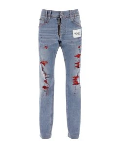 Dolce & Gabbana Re-edition Jeans With Destroyed Detailing