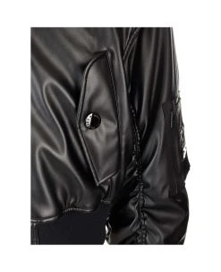 Dolce & Gabbana Black Faux Leather Jacket -Stylish Men-Dolce & Gabbana 57566eee8c0f6c0dacc08acabb1c6b51