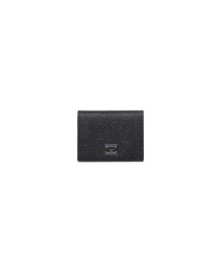 Dolce & Gabbana Calfskin Card Holder With Embossed Logo