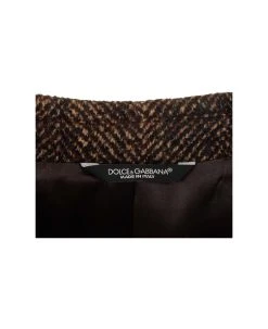 Dolce & Gabbana Wool And Alpaca Herringbone Coat -Stylish Men-Dolce & Gabbana 5f95f5c0f88647d015577c8c511c7be7