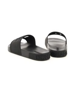 Dolce & Gabbana Logo Rubber Sliders -Stylish Men-Dolce & Gabbana 6088b4d05e109a3e180f9a2c1aa42699